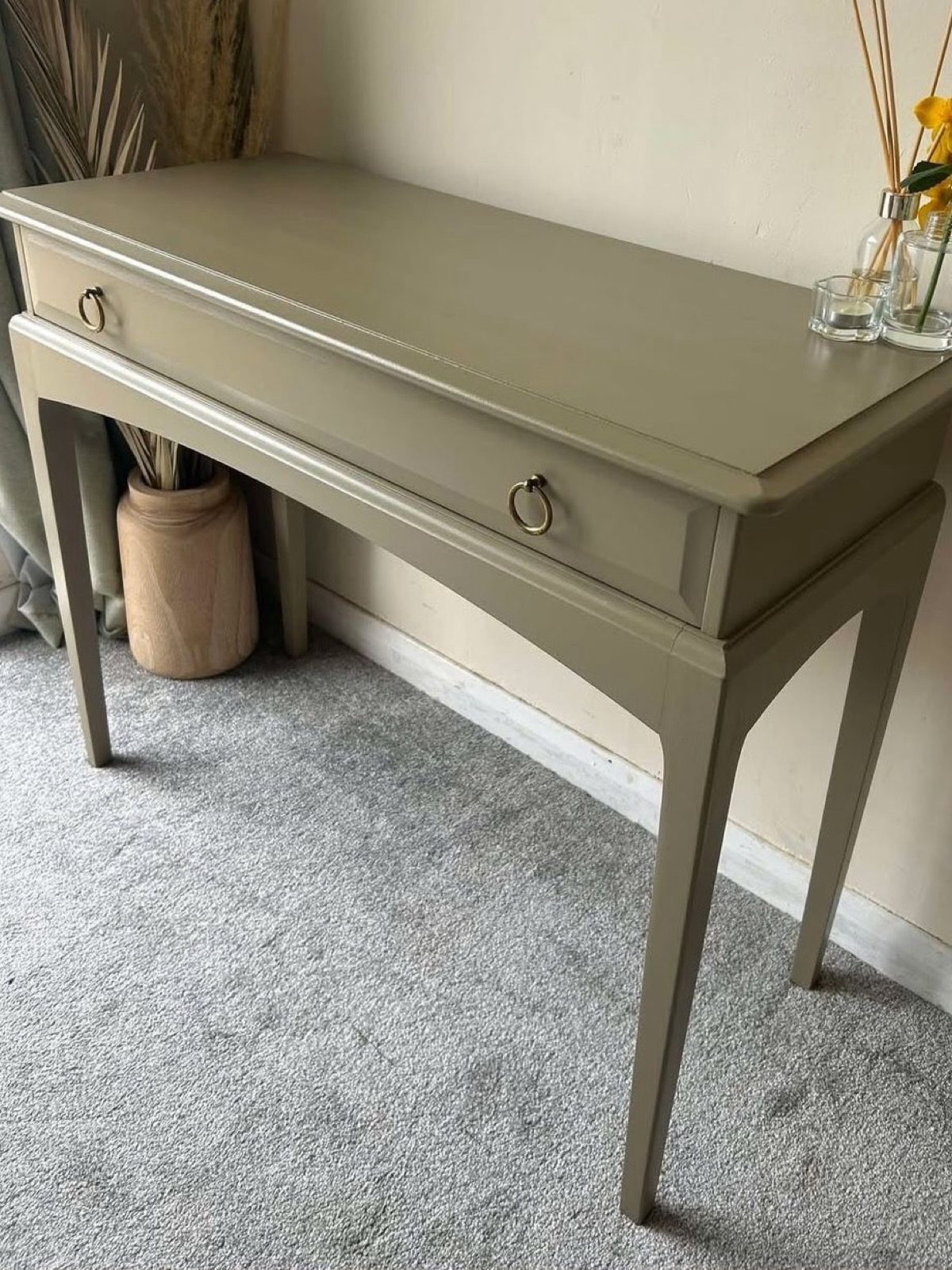 Detail of hand-finished upcycled furniture